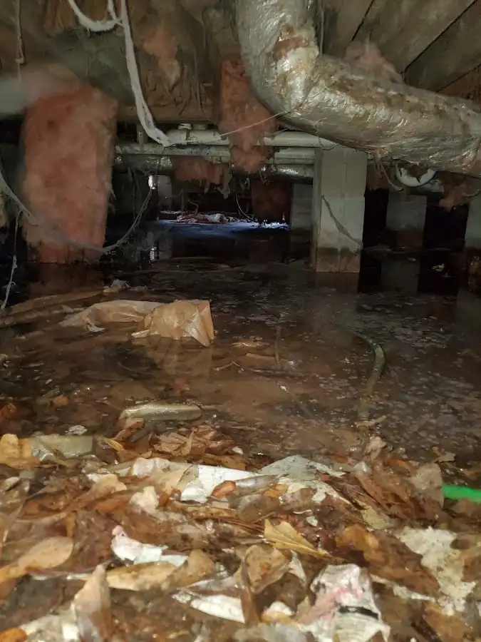 Crawl space flood assessment for Commercial Water Damage Restoration in Presque Isle